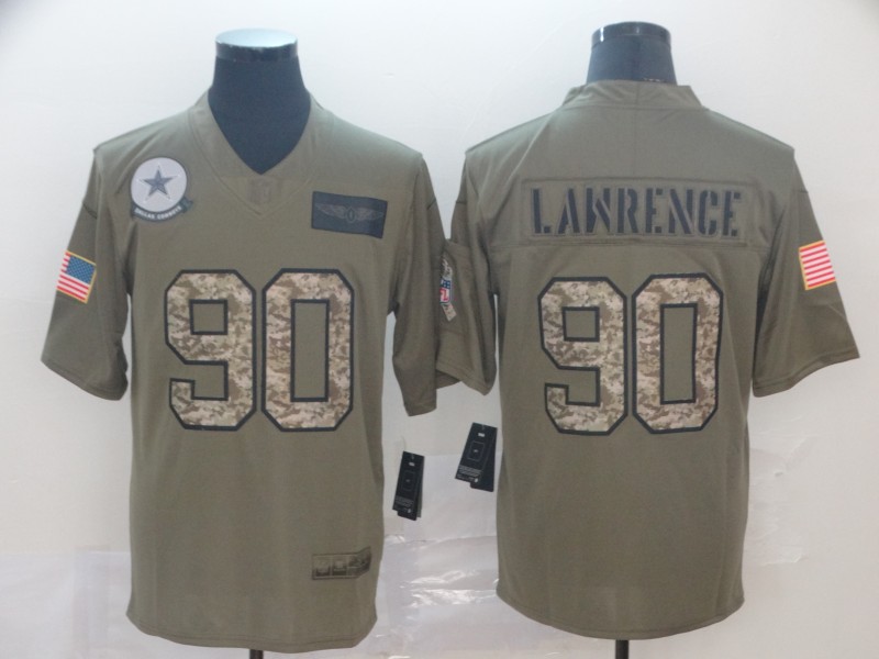 Men's Dallas Cowboys DeMarcus Lawrence #90 Brown Jersey